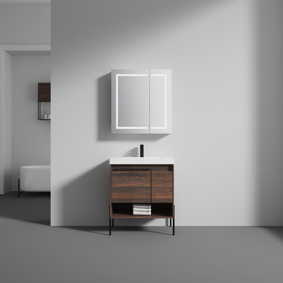 Turin 30″ Vanity with Top - Modern Bathroom Vanity