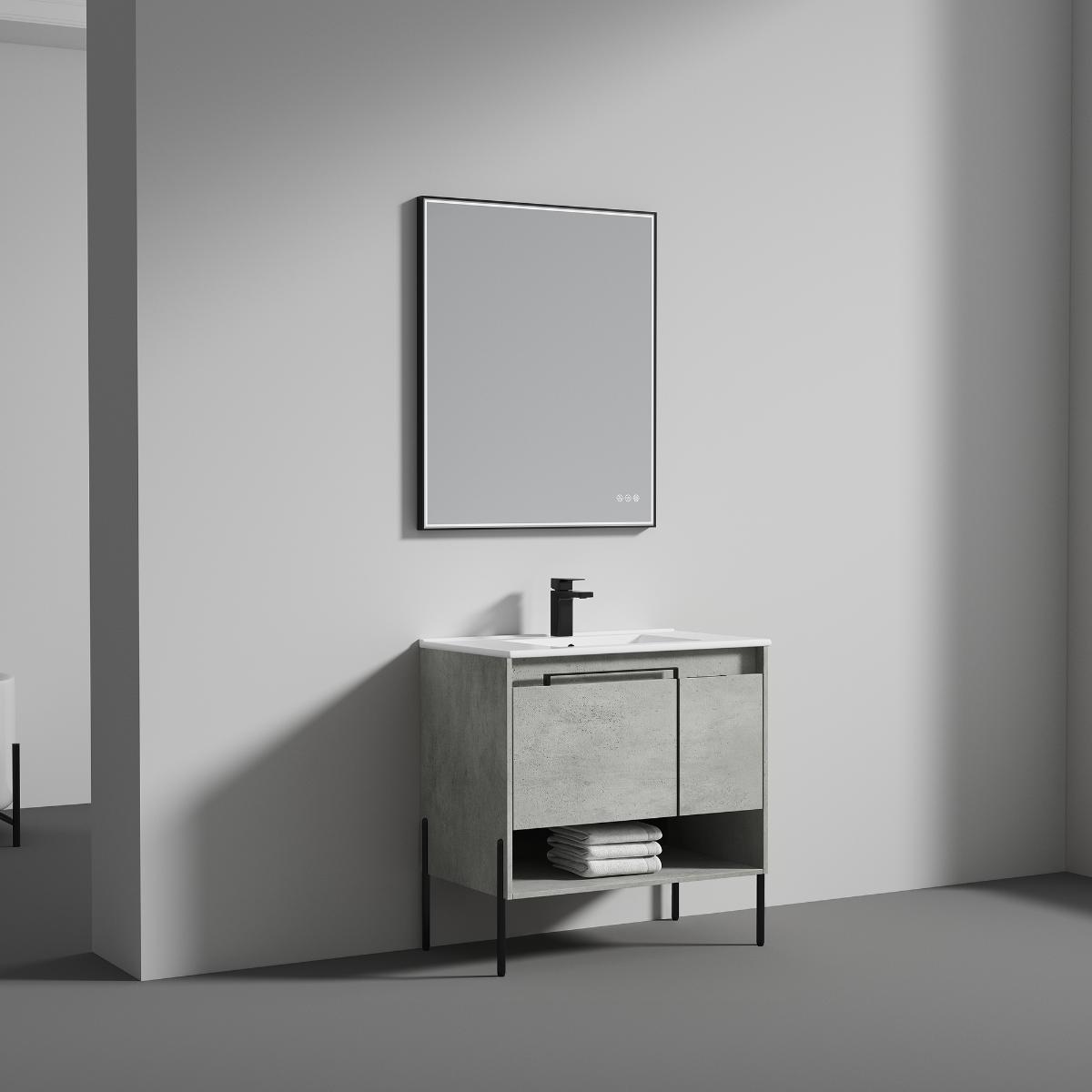 Turin 30″ Grey Bathroom Vanity with Top - Modern Bathroom Vanity