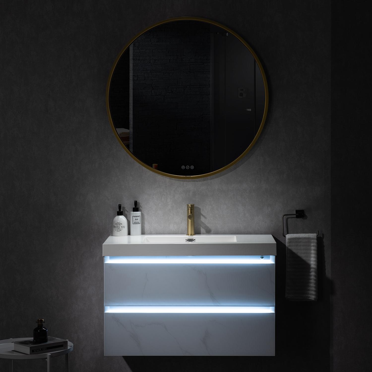 Jena 30" Bathroom Vanity with Acrylic Top - Luxury Bathroom Vanity