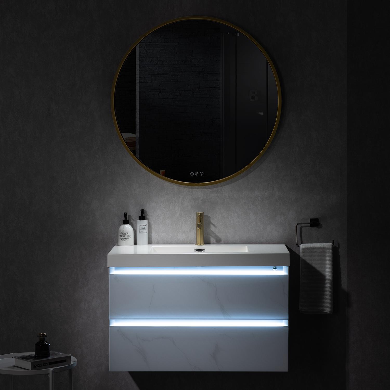 Jena 36" Bathroom Vanity with Acrylic Top - Luxury Bathroom Vanity