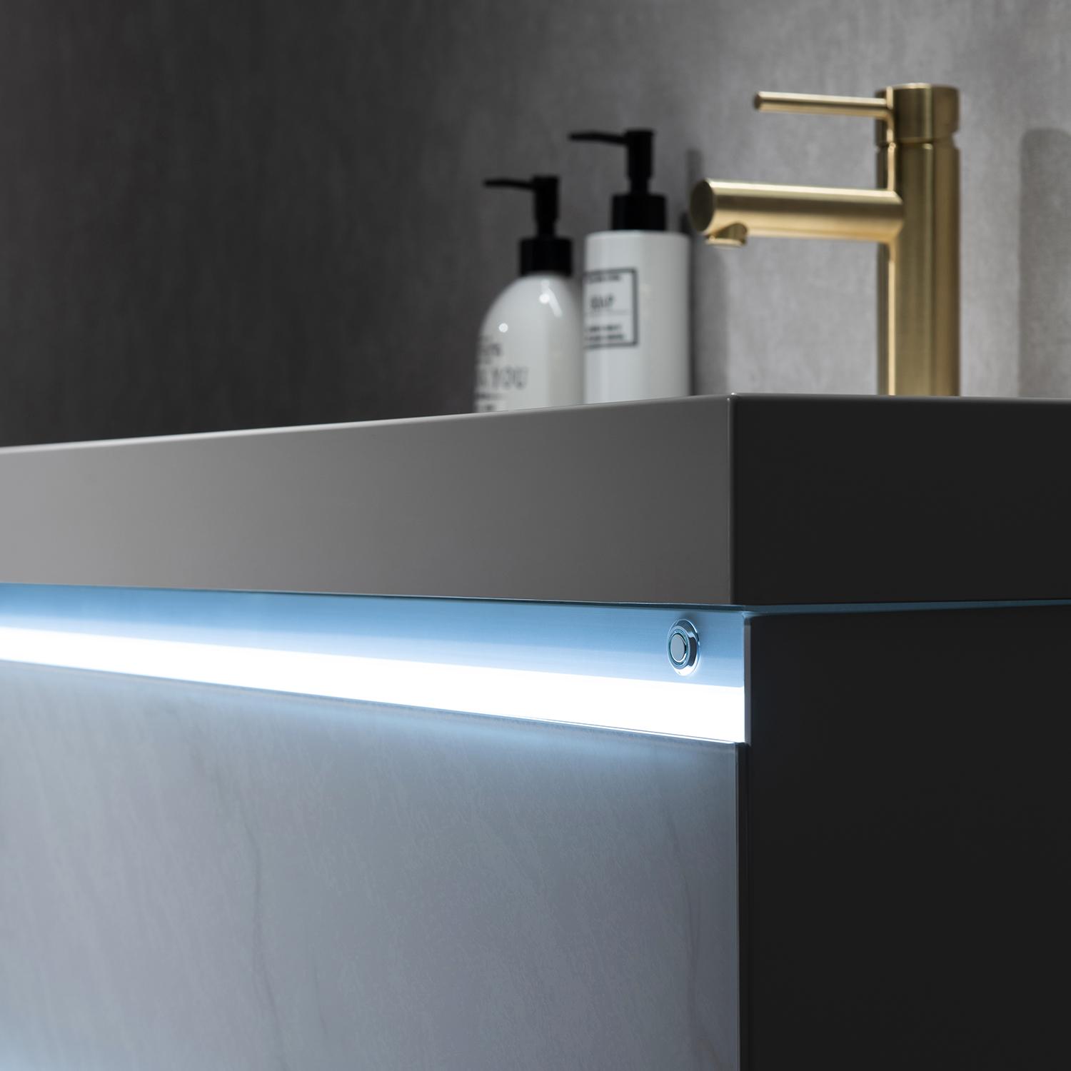 Jena 48" Bathroom Vanity with Acrylic Top - Luxury Bathroom Vanity