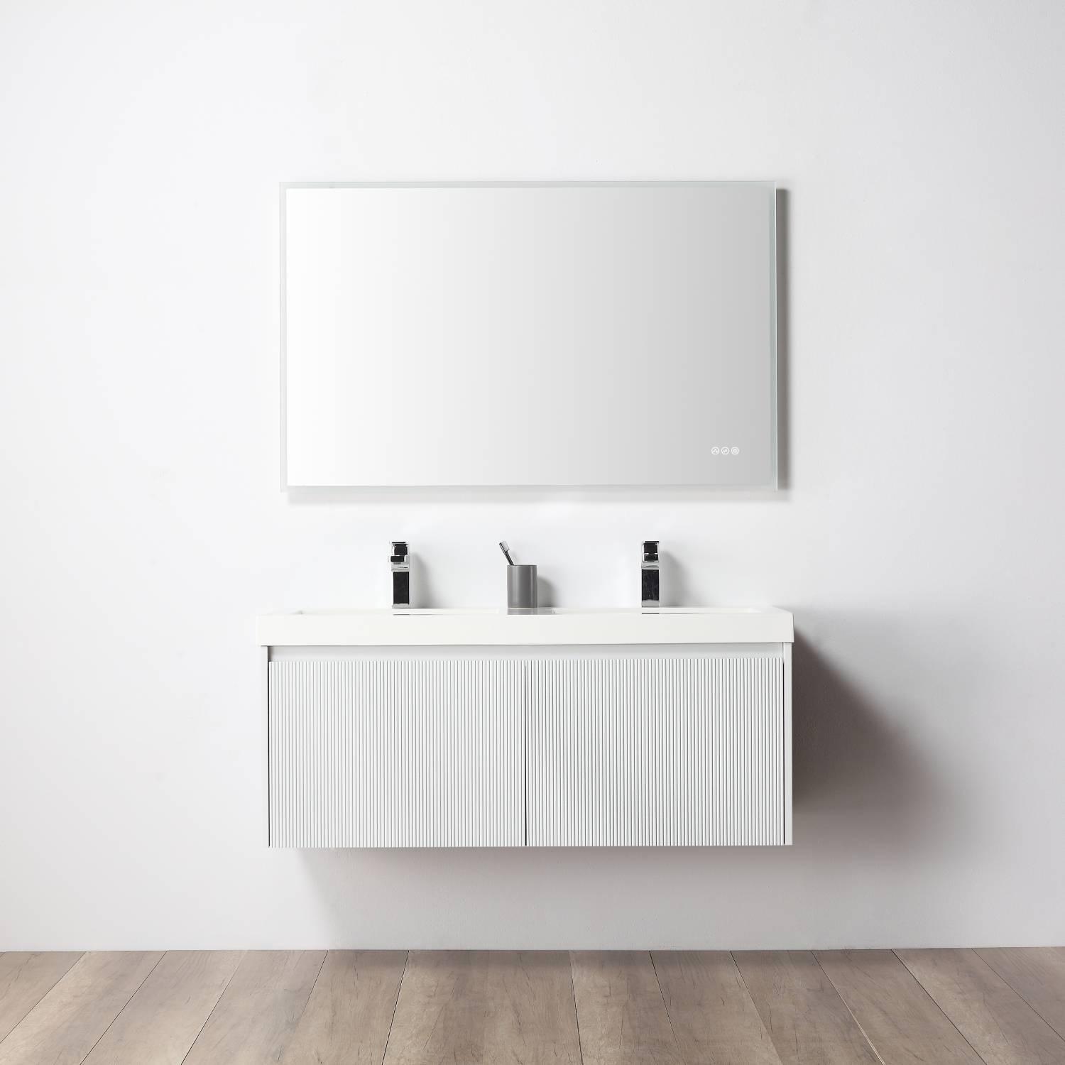 Positano 48" Luxury Double Bathroom Vanity with Acrylic Sink 