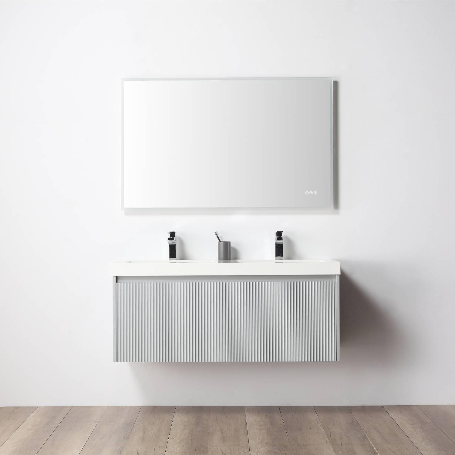 Positano 48" Luxury Double Bathroom Vanity with Acrylic Sink