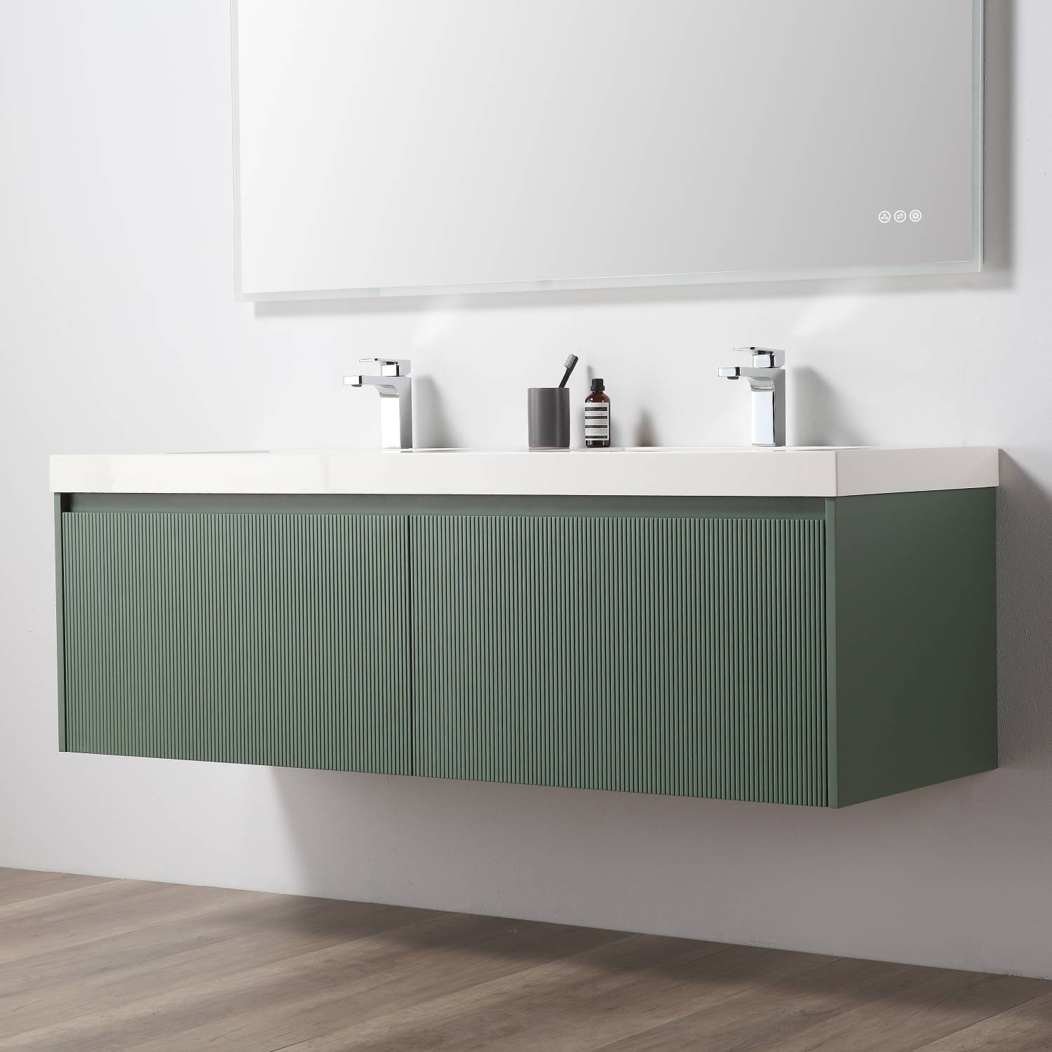 Positano 60" Luxury Double Bathroom Vanity with Acrylic Sink