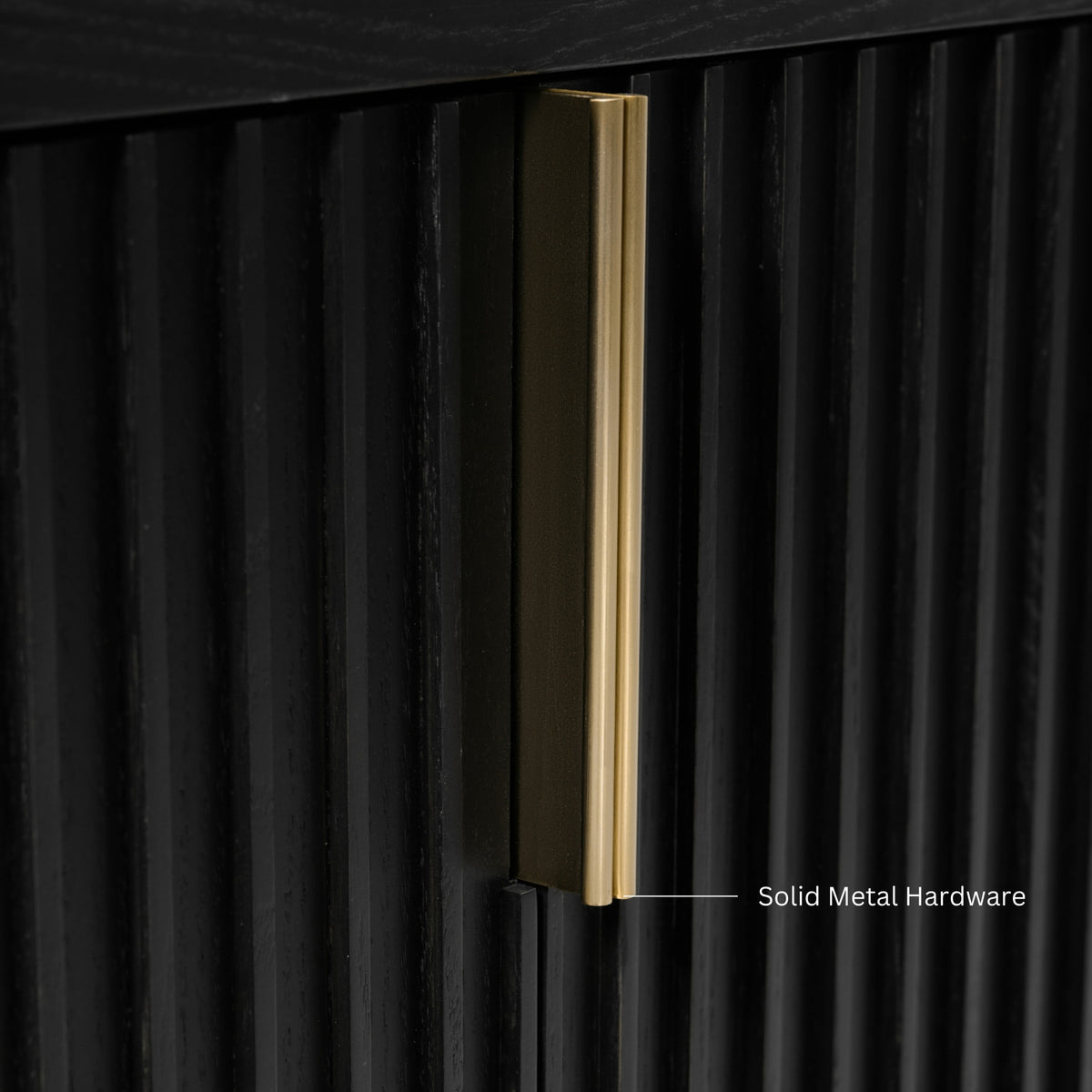Ancerre Designs Turlington 24-inch Black Oak vanity - Solid metal hardware feature