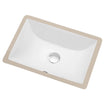 White 20 by 15 Rectangular - Undercounter Sink Basin Vanity Plus