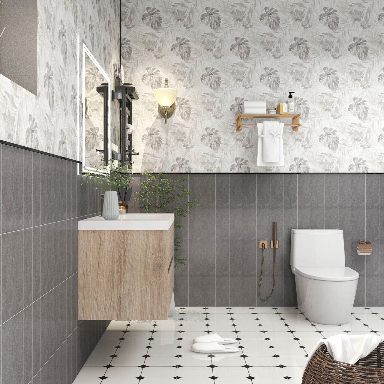 Louis 42" Modern Wall-Mounted Vanity