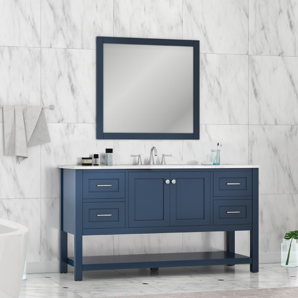 Wilmington 60" Single Bathroom Vanity With Top - Contemporary Bathroom Vanity