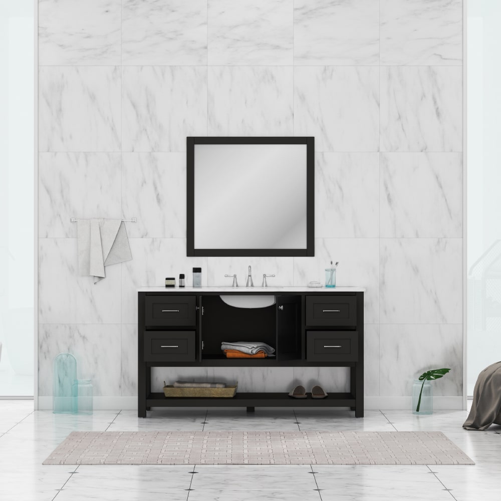 Wilmington 60" Single Bathroom Vanity With Top - Contemporary Bathroom Vanity