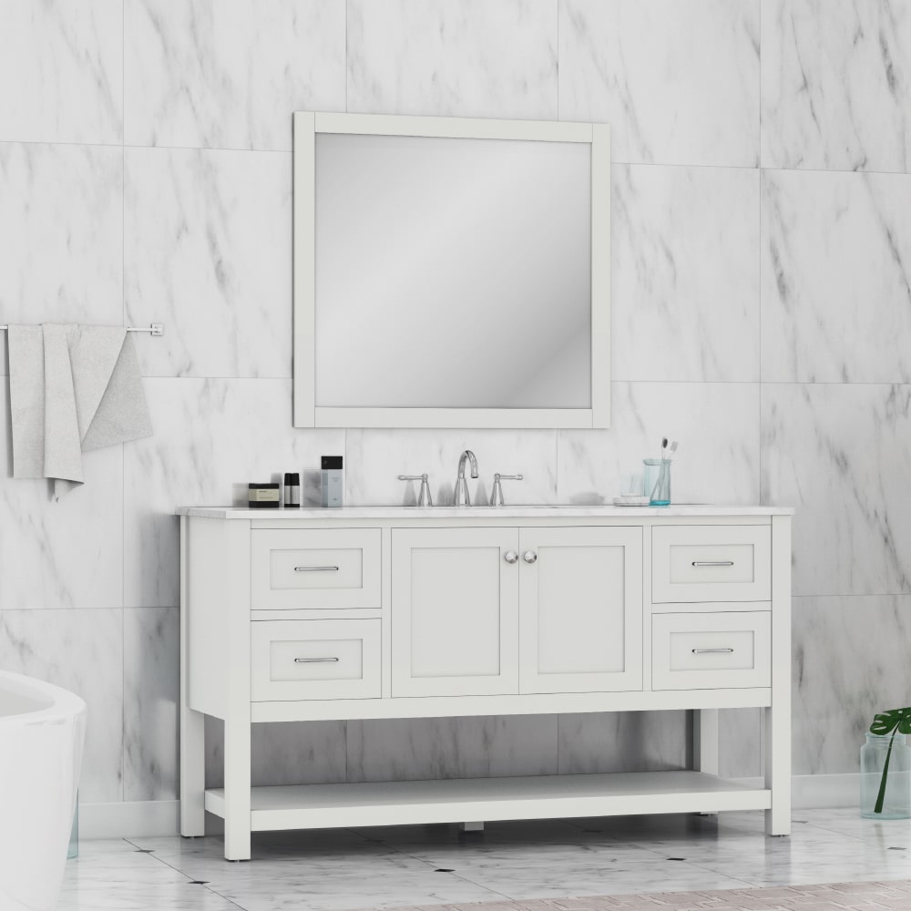 60" Espresso Bathroom Vanity with Top - Contemporary Bathroom Vanity