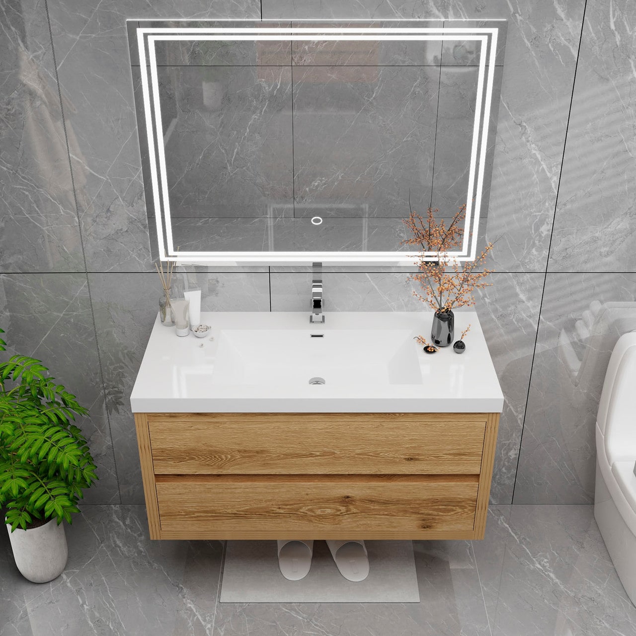 Louis 42" Modern Wall-Mounted Vanity