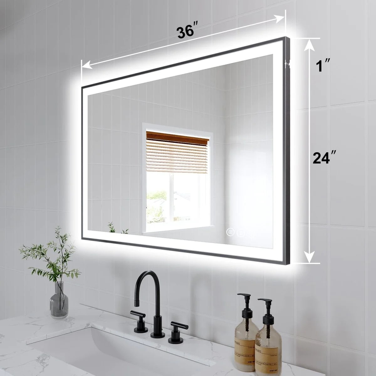 Apex-Noir 24"x36" LED Mirror