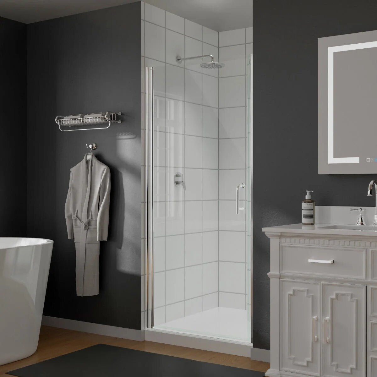 Classy 34-36" Pivot Shower Door