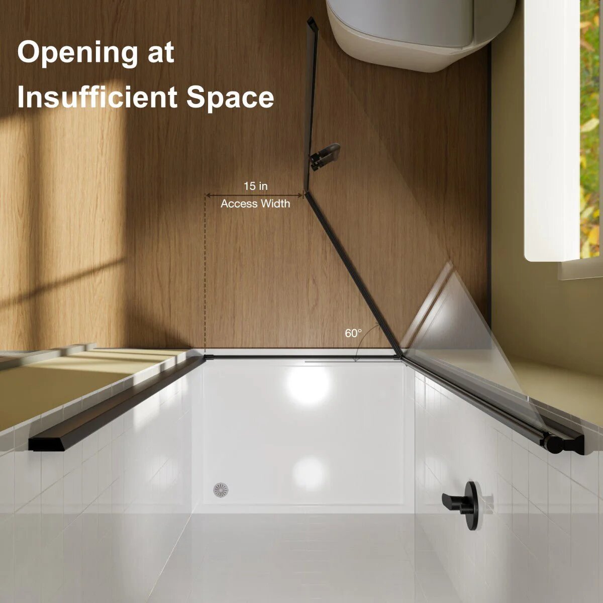 Classy 34-36" Pivot Shower Door
