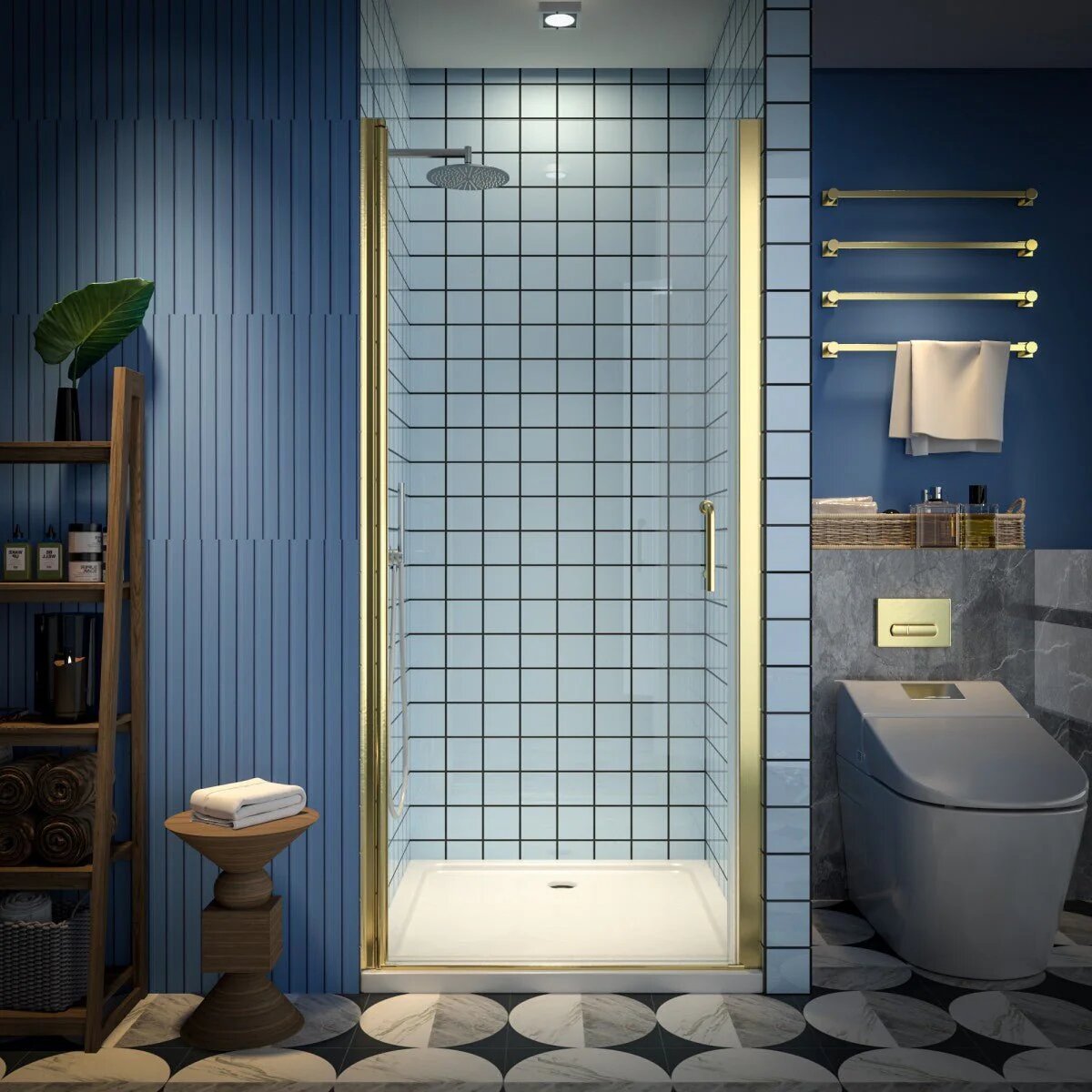Classy 34-36" Pivot Shower Door