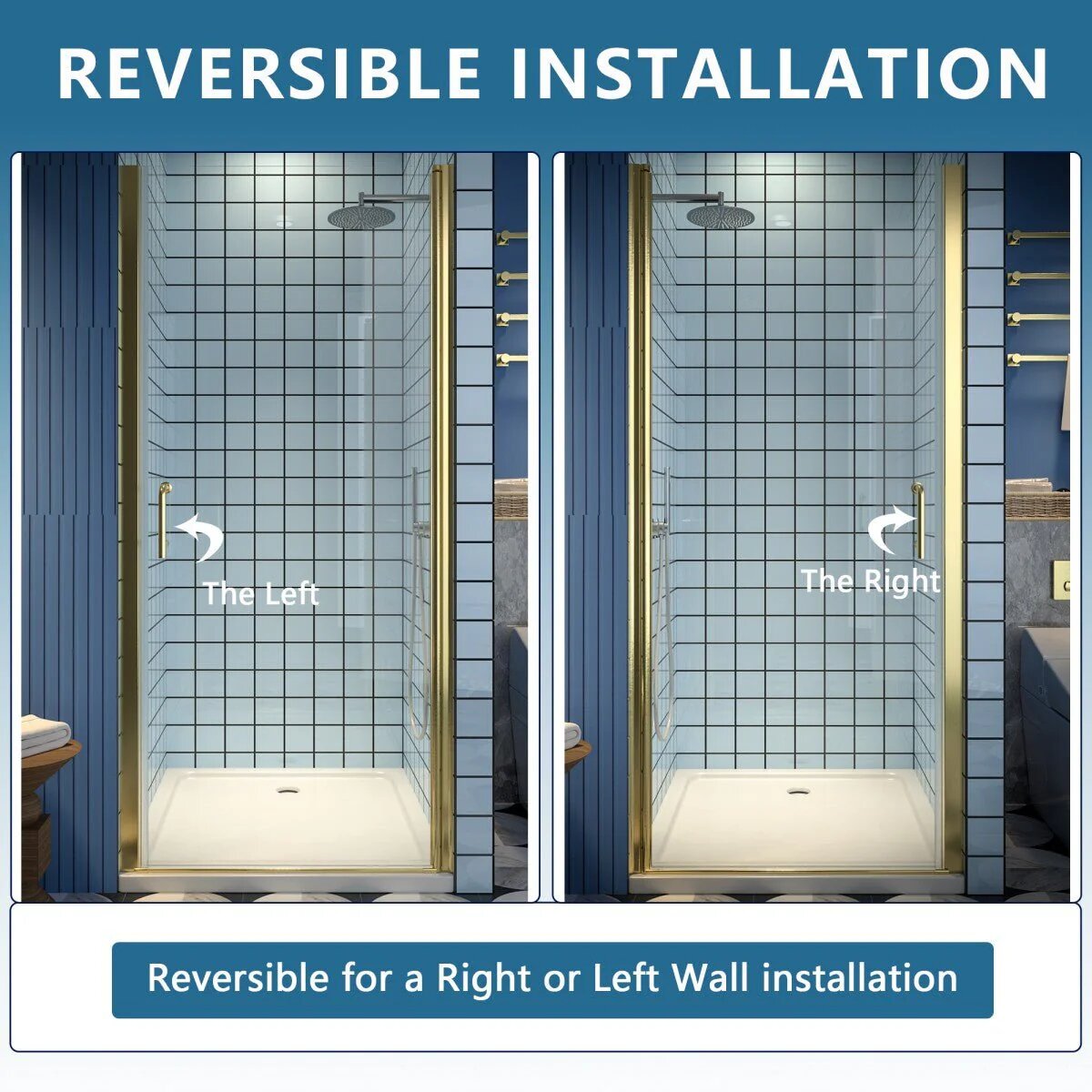 Classy 34-36" Pivot Shower Door