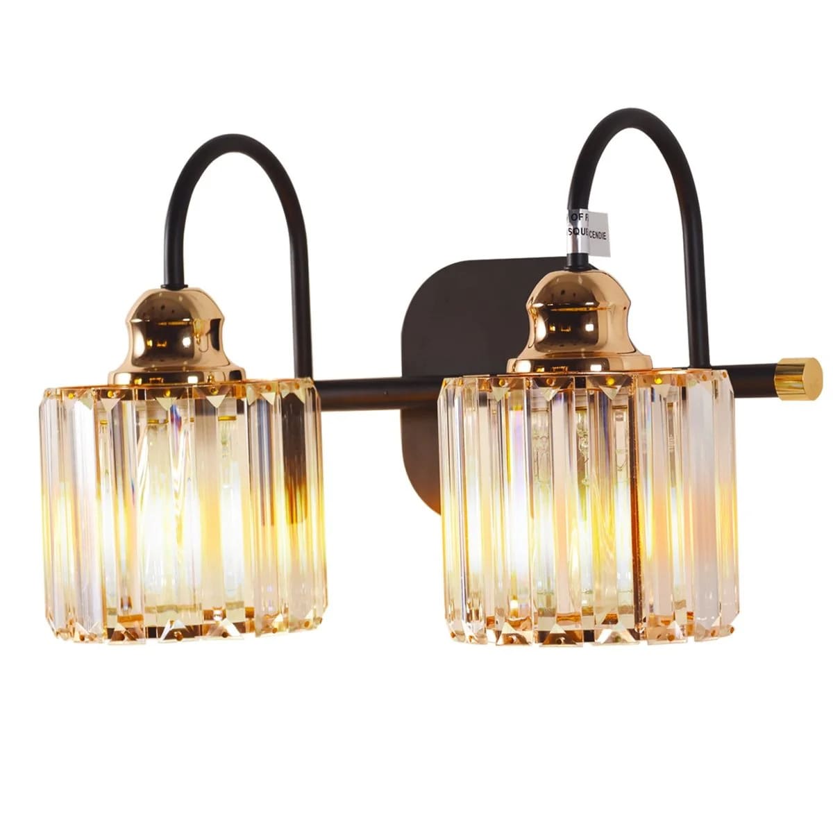 Crystal Vanity Lights 16" Gold Wall Sconces