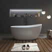 ExBrite 59" Gloss White Oval Acrylic Bathtub