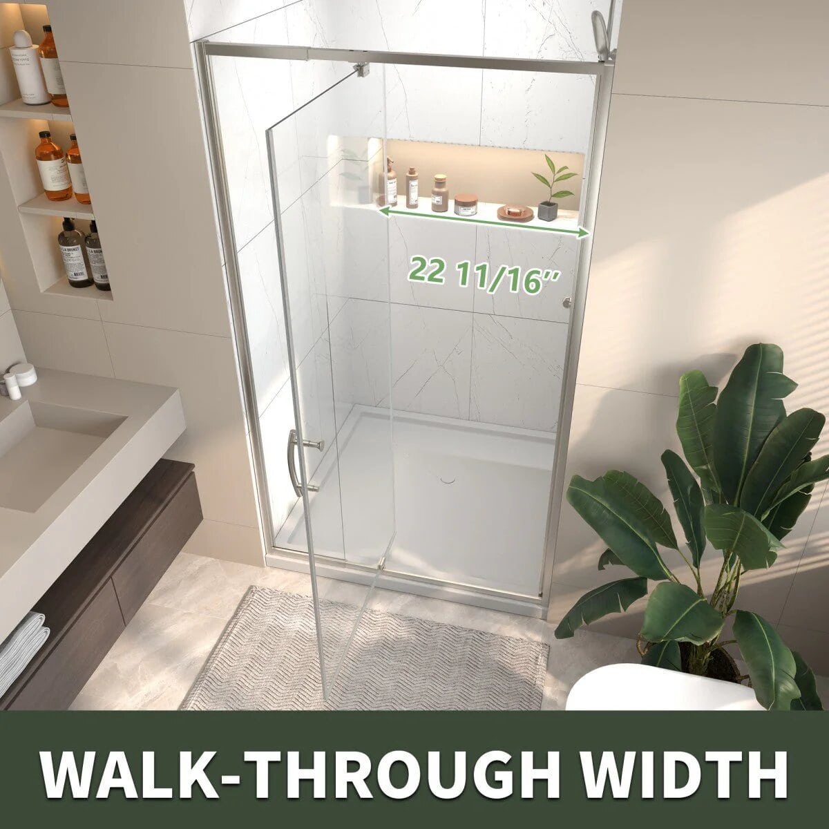 Flexi 38-42" Pivot Shower Door