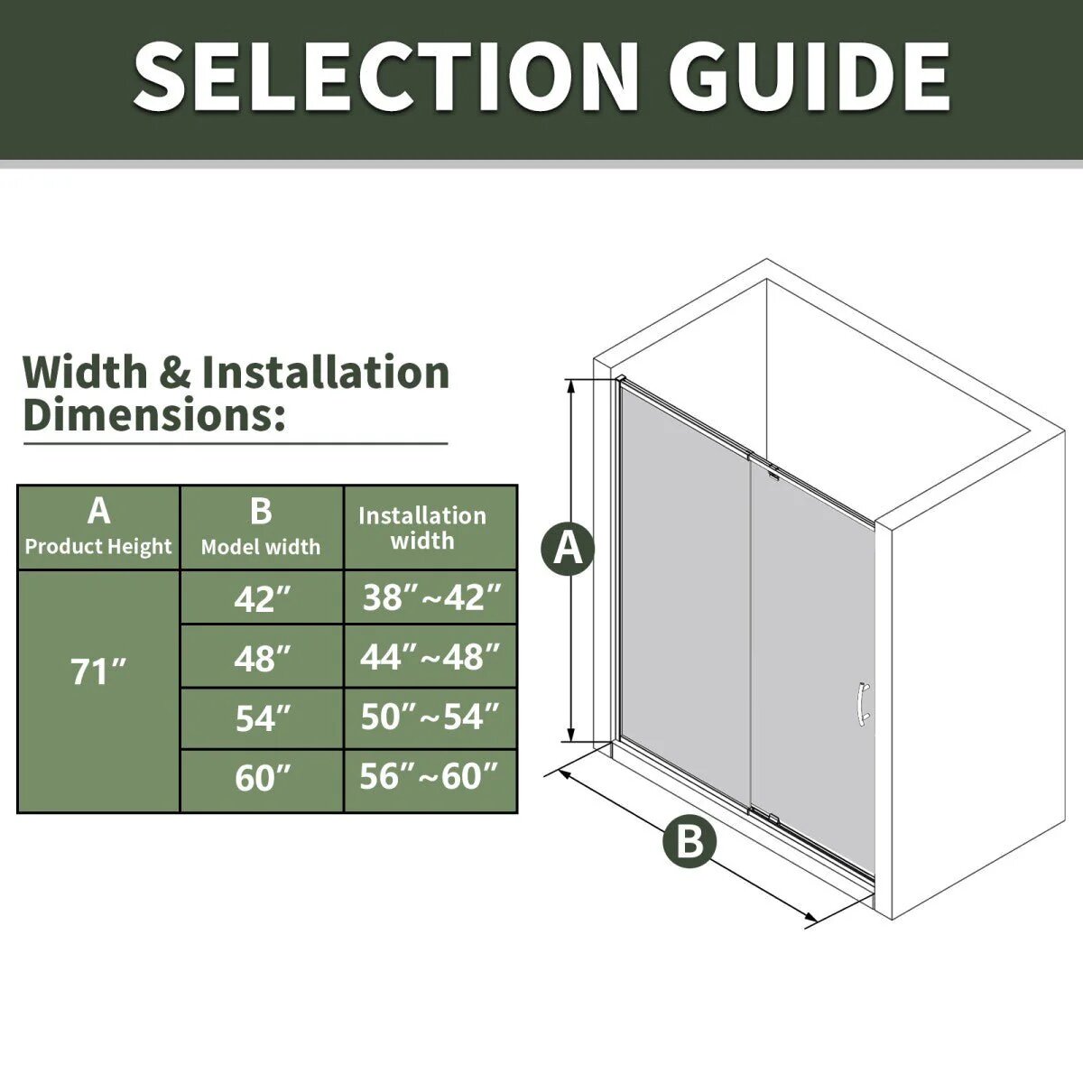 Flexi 38-42" Pivot Shower Door