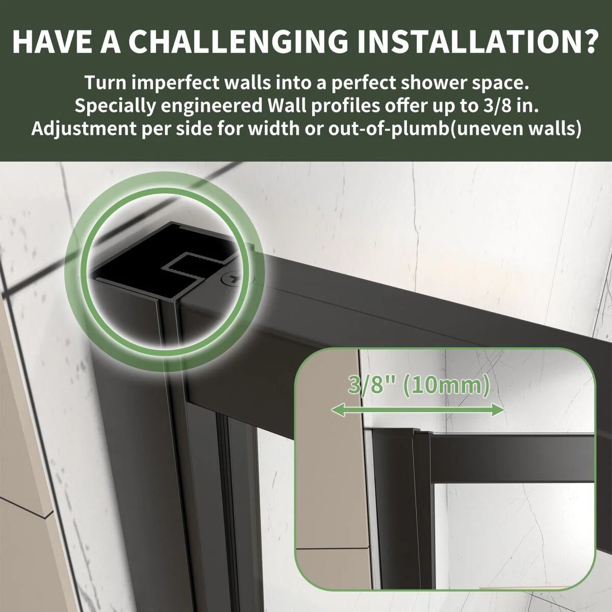 Flexi 38-42" Pivot Shower Door