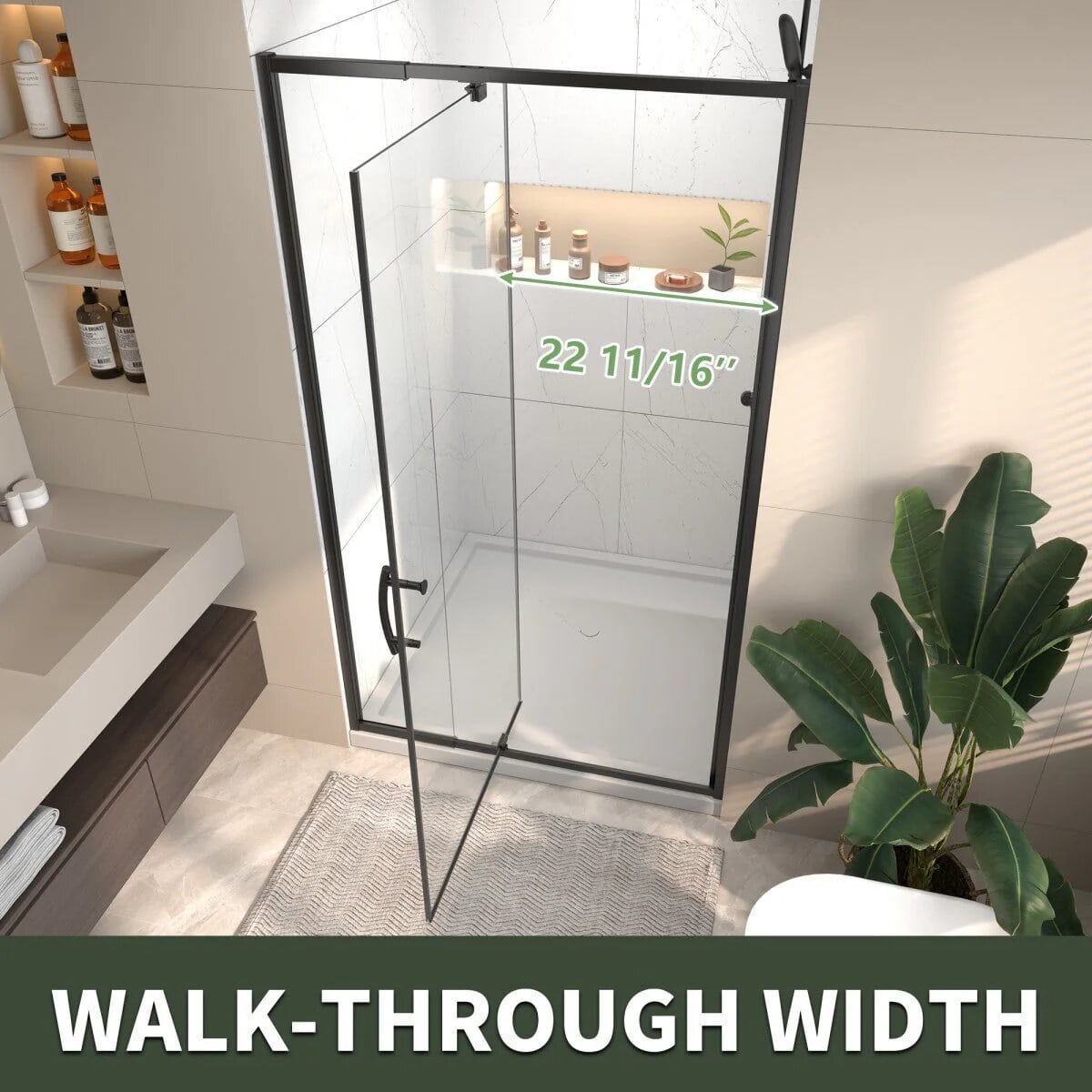Flexi 38-42" Pivot Shower Door