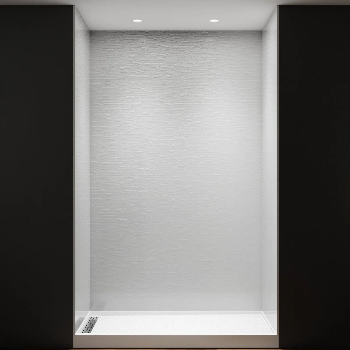 Clearstone™ Textured Concrete Shower Wall Panels 36D x 60W x 96H
