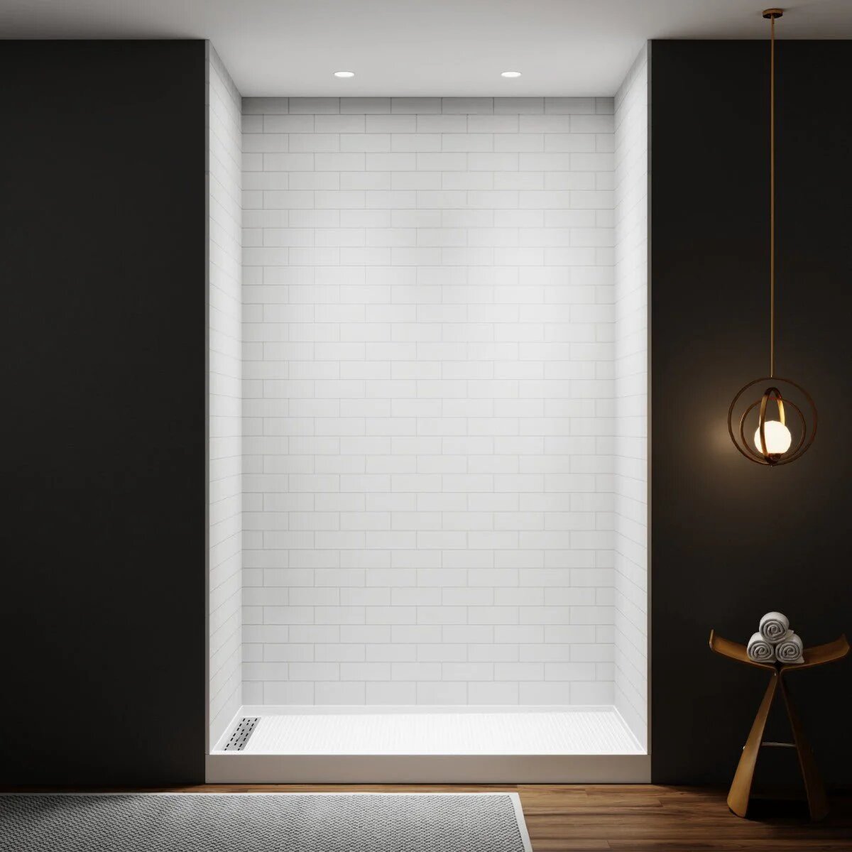 Clearstone™ Modern Mini Tile Shower Wall Panels 36D x 60W x 96H