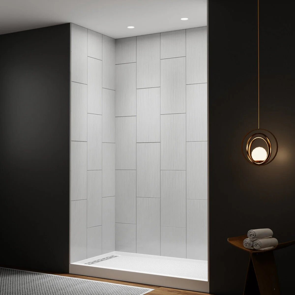 Clearstone™ Vertical Subway Tile Shower Wall Panels 36D x 60W x 96H