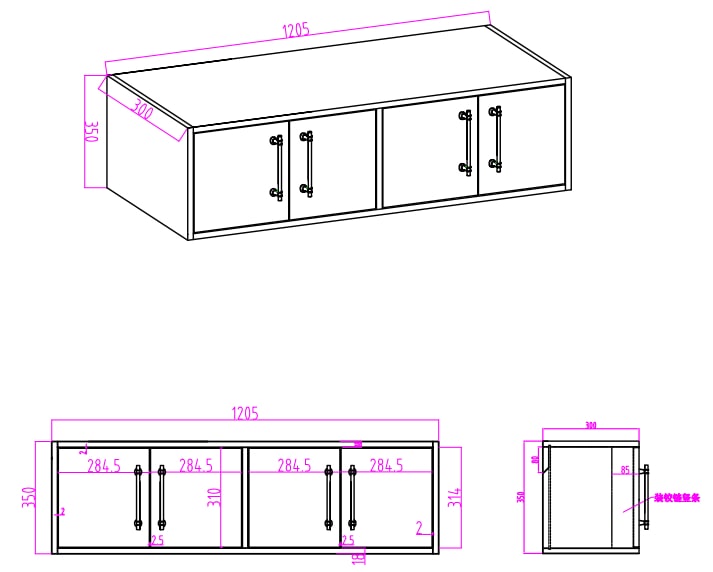 Victoria 48" Top Cabinet Wall-Mounted