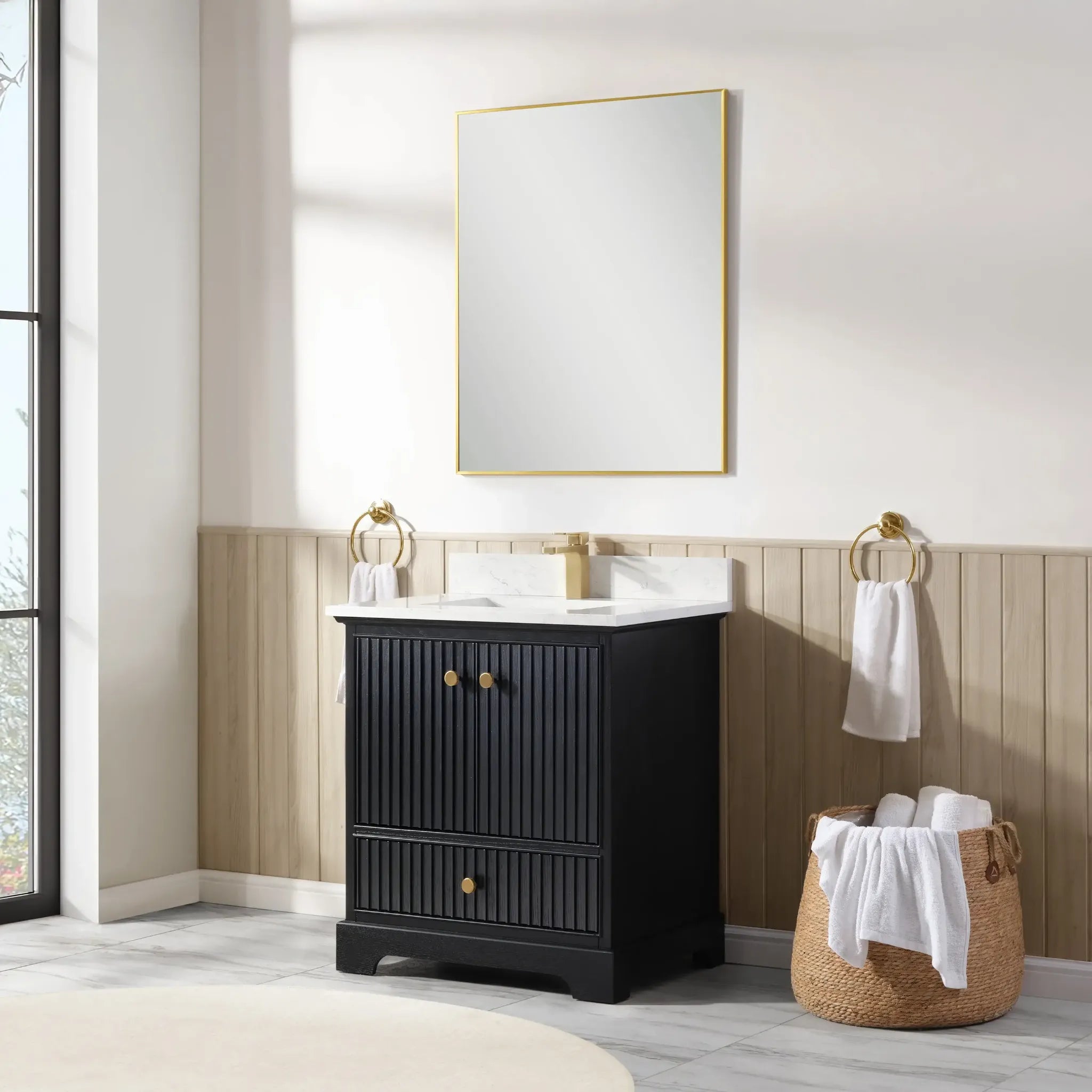 Sicily 30" Freestanding Bathroom Vanity with Sink & Countertop