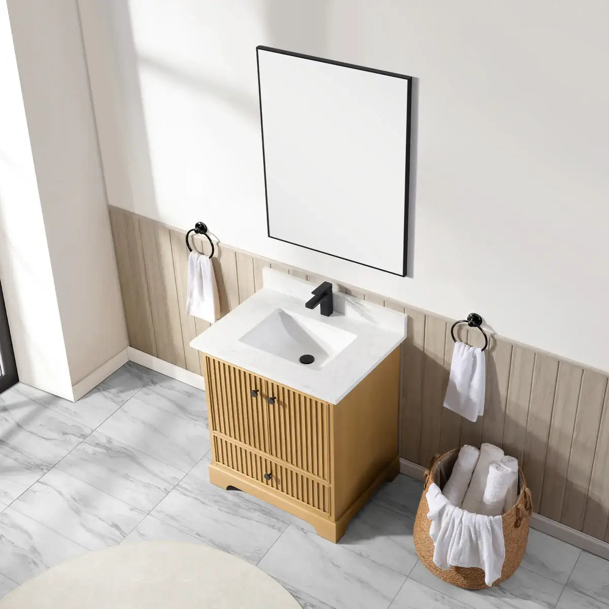 Sicily 30" Freestanding Bathroom Vanity with Sink & Countertop