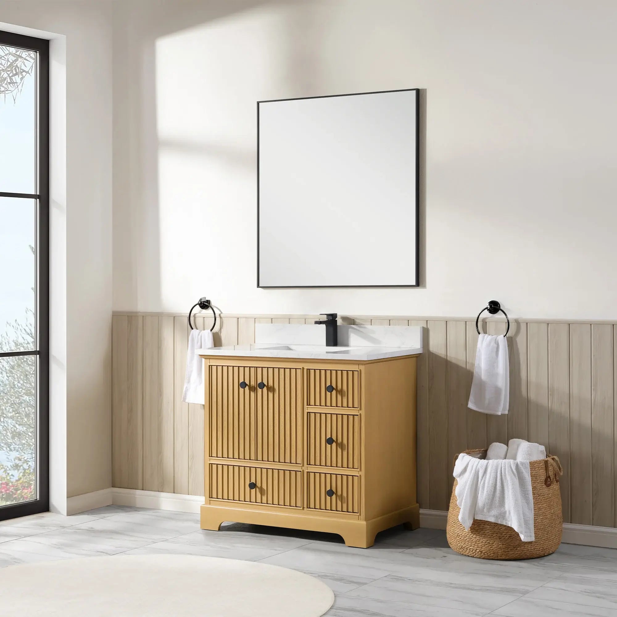 Sicily 36" Freestanding Bathroom Vanity with Sink & Countertop