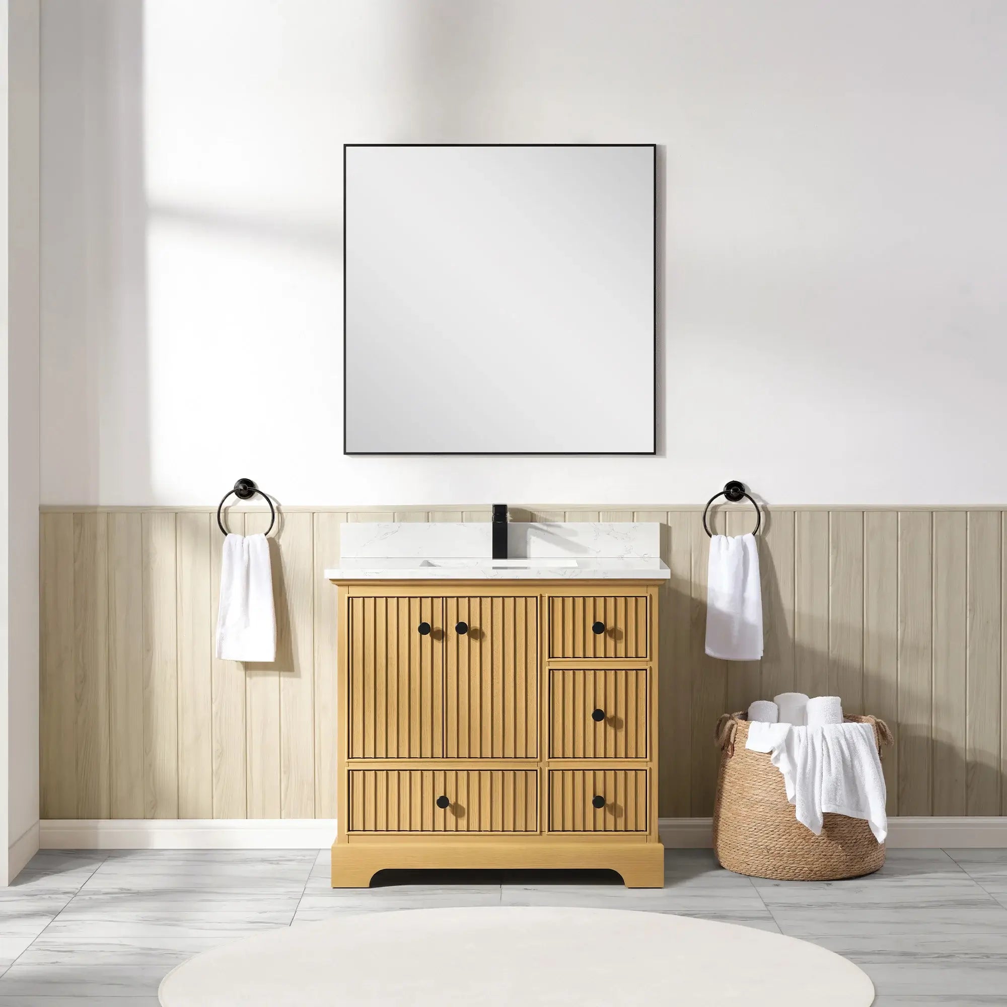 Sicily 36" Freestanding Bathroom Vanity with Sink & Countertop