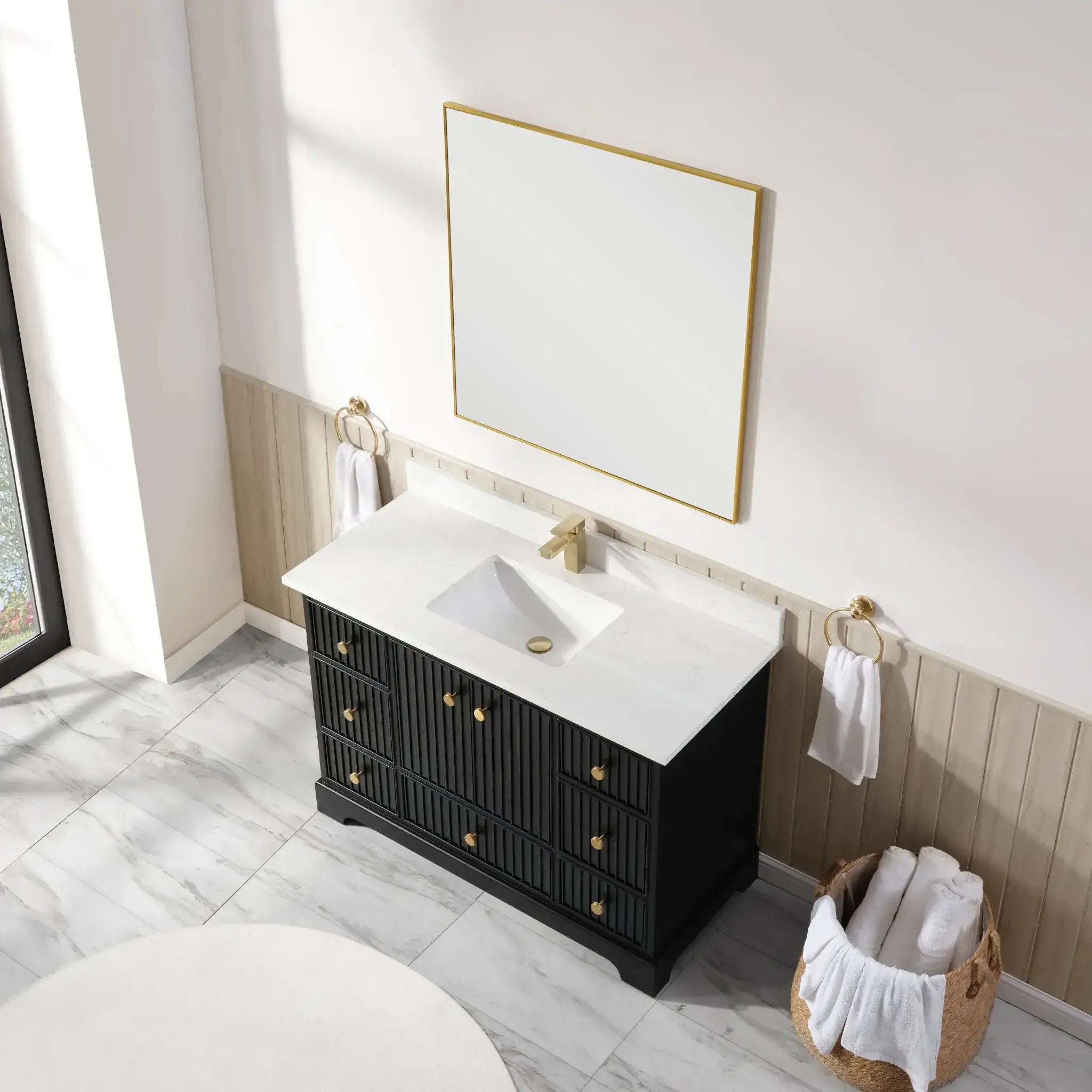 Sicily 48" Freestanding Bathroom Vanity with Sink & Countertop