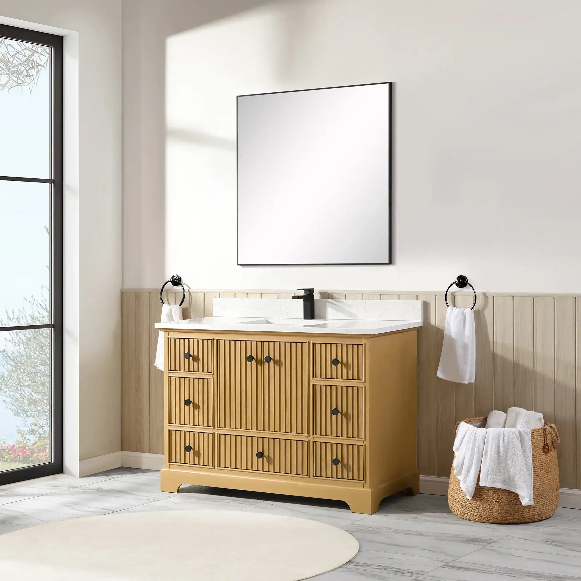 Sicily 48" Freestanding Bathroom Vanity with Sink & Countertop