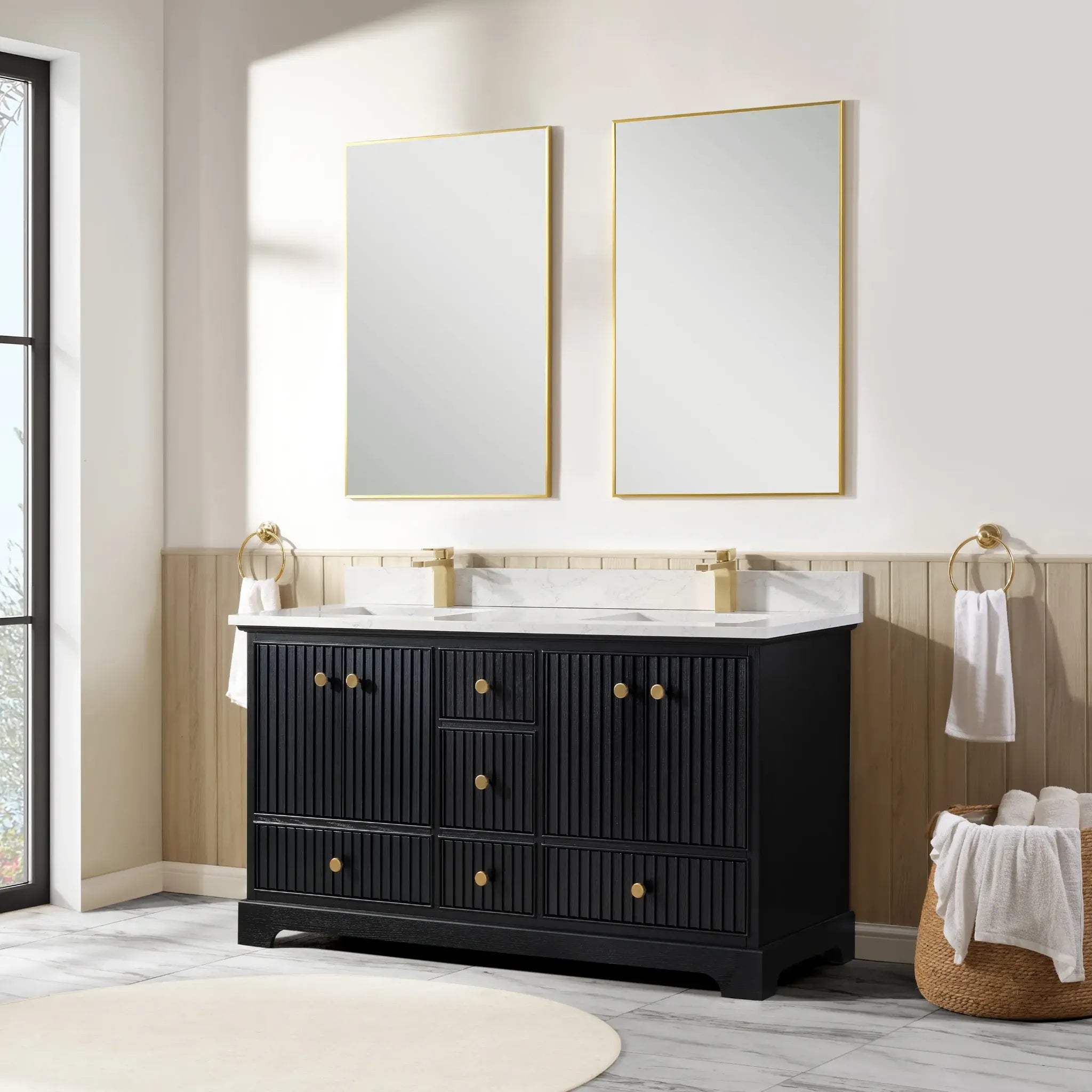 Sicily 60" Freestanding Bathroom Vanity with Sink & Countertop