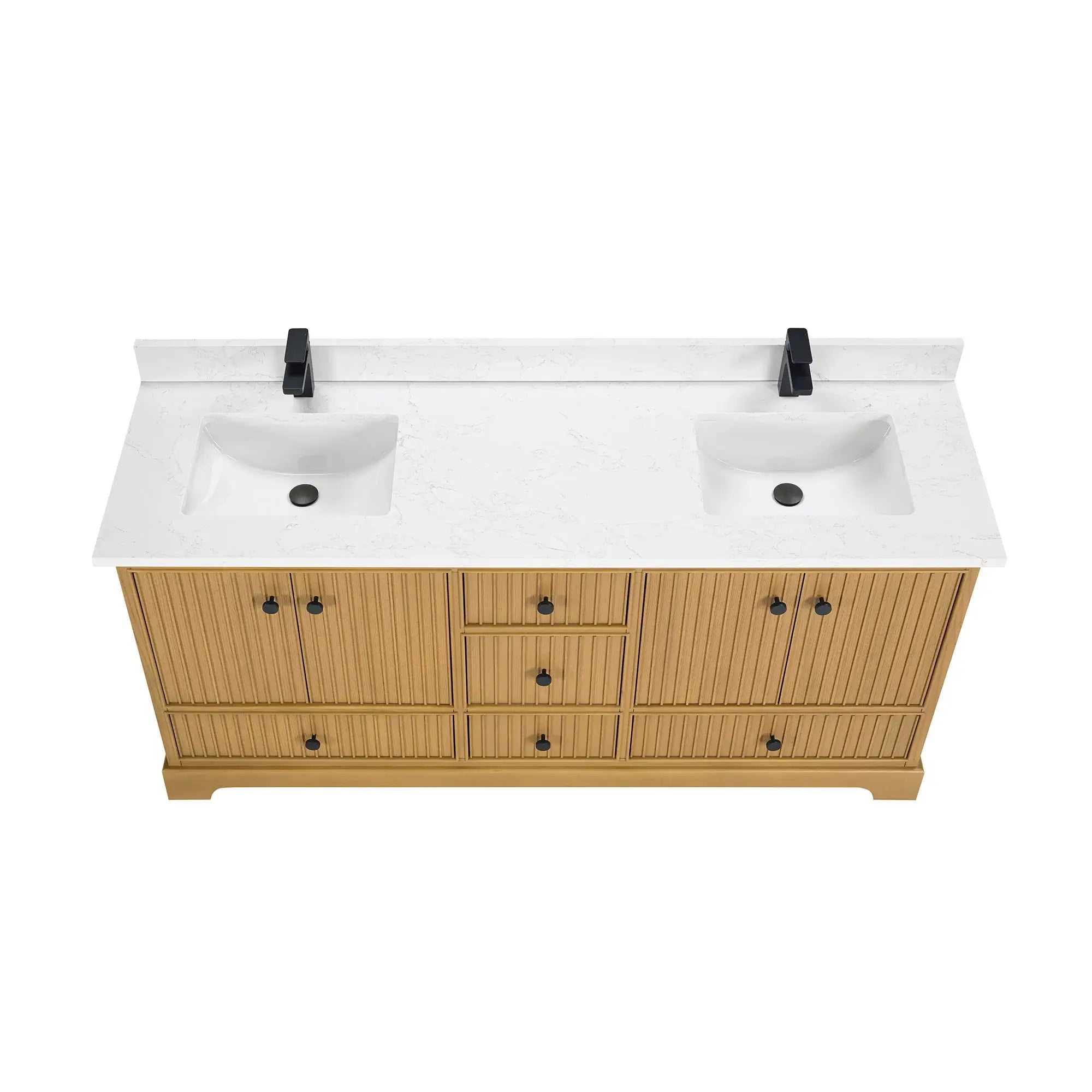 Sicily 72" Double Sink Bathroom Vanity with Countertop