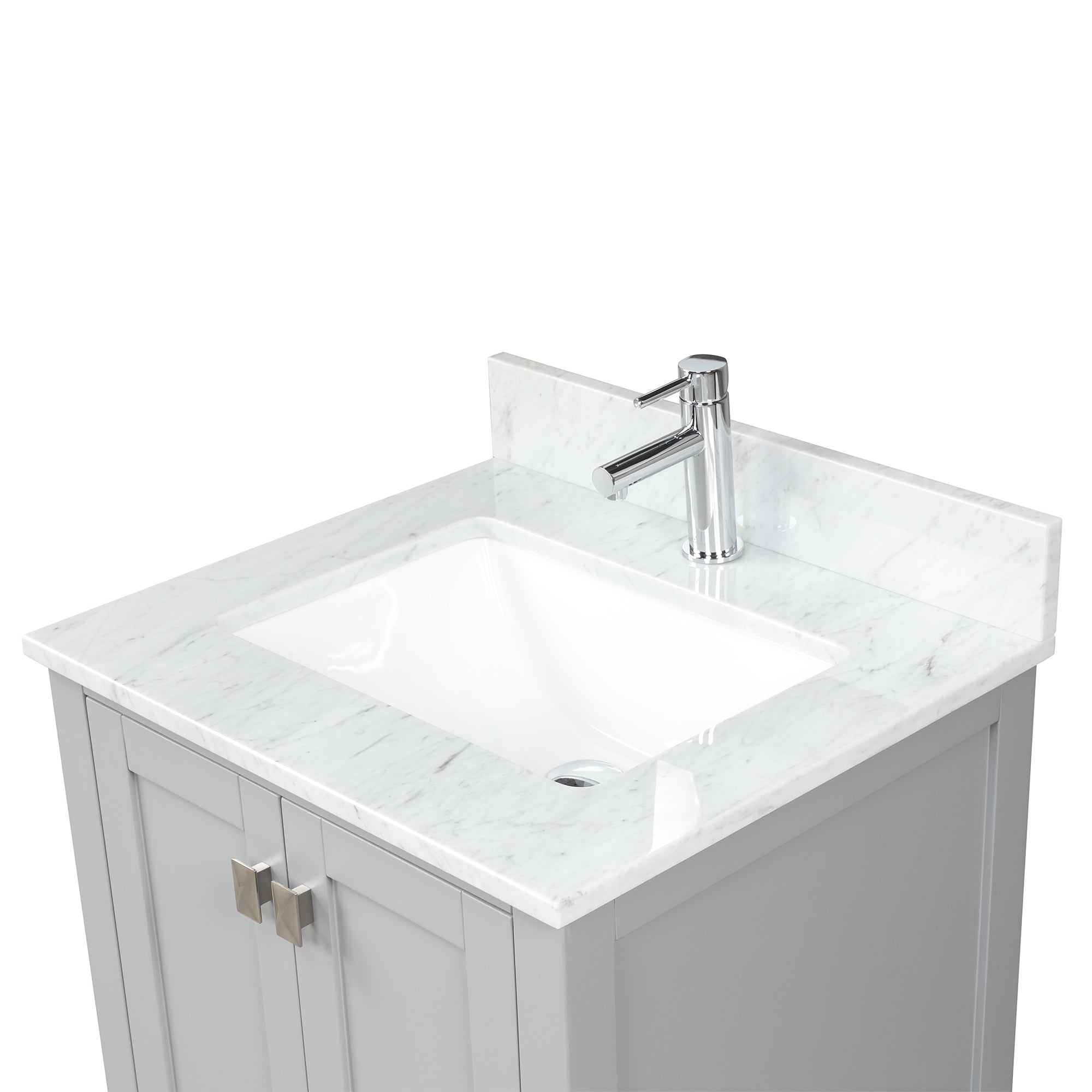 Geneva 24" Grey Bathroom Vanity with Sink - Contemporary Bathroom Vanity